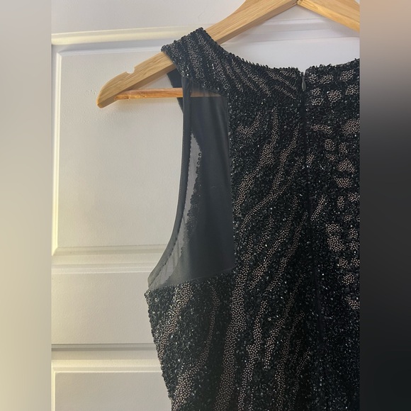 AllSaints Shia hand embellished, mixed metal and animal print mini dress size 10 - Picture 9 of 14